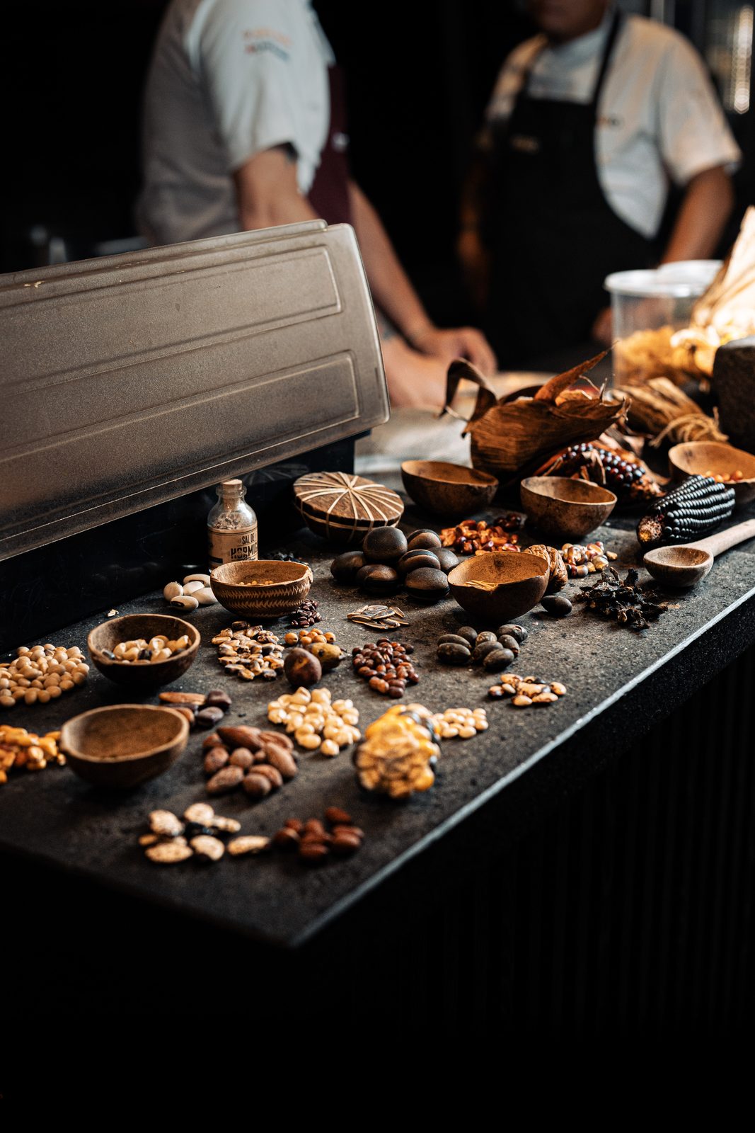 Boards laid across the counter